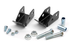 Jeep Wrangler Unlimited Shock Relocation Brackets - Rear - Rough Country - '04-'06